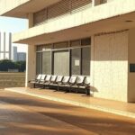 Clínica de saúde pública em Brasília com sinais de desgaste, simbolizando lacunas no Projeto Olhar Cidadão para crianças no DF.