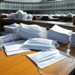 Hospital público em Brasília com Congresso Nacional ao fundo, representando nova lei de quarentena contra corrupção na saúde.