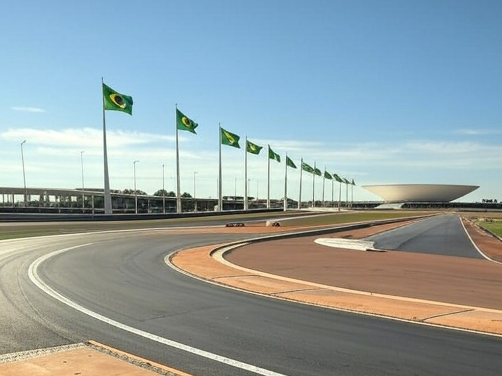 Pista da Corrida de Reis em Brasília com elementos de inclusão para atletas cegos e falhas na acessibilidade.