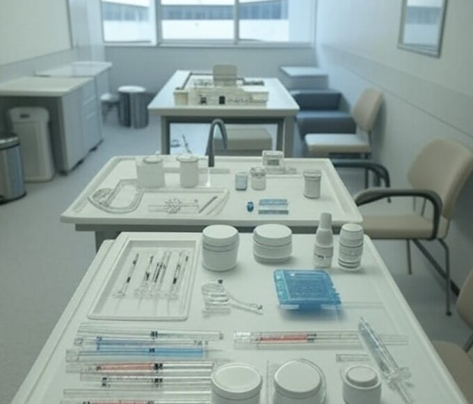 Clínica de enfermagem estética em Brasília, com equipamentos médicos, destacando riscos à saúde e controvérsias na regulamentação.