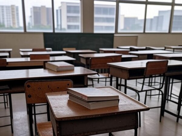 Escola pública em Brasília com portões fechados, representando falhas no combate ao abuso infantil aprovado pela CLDF.