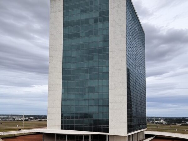Edifícios e terrenos em Brasília representando polêmica com imóveis da Terracap para servidores do DF.