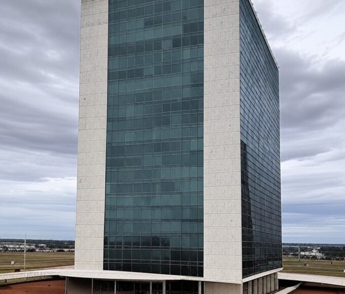 Edifícios e terrenos em Brasília representando polêmica com imóveis da Terracap para servidores do DF.