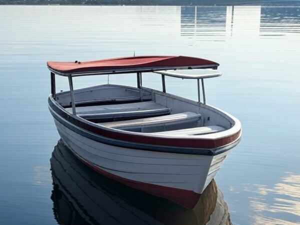 Lancha no Lago Paranoá em Brasília, cena de incidente com ex-piloto Pedro Turra.