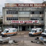 Hospital público em Brasília com sinais de deterioração, representando falhas na saúde do DF.