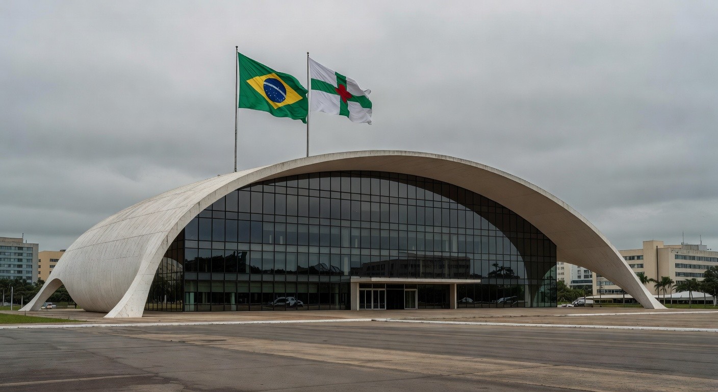 Edifício da CLDF em Brasília sob céu nublado, representando dúvidas sobre transparência em evento de governança no DF.