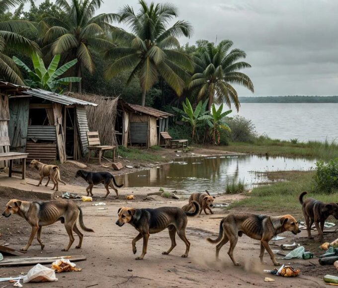 Todos os cães foram vermifugados no local. Foto: João Delattre