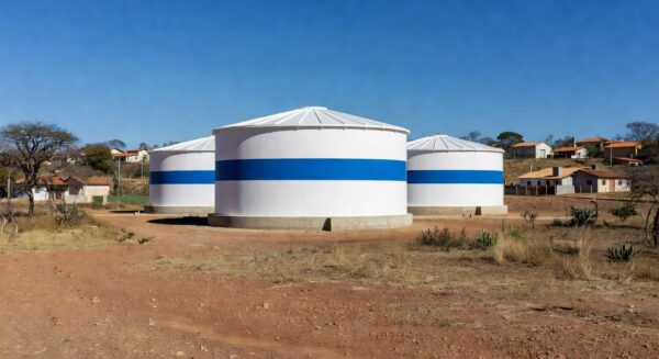 Reservatórios de água inaugurados em Sobradinho, beneficiando moradores locais no Distrito Federal.