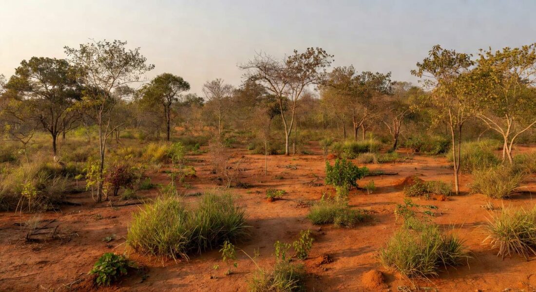 Área de reflorestamento no Cerrado do Distrito Federal para o Programa Reflorestar