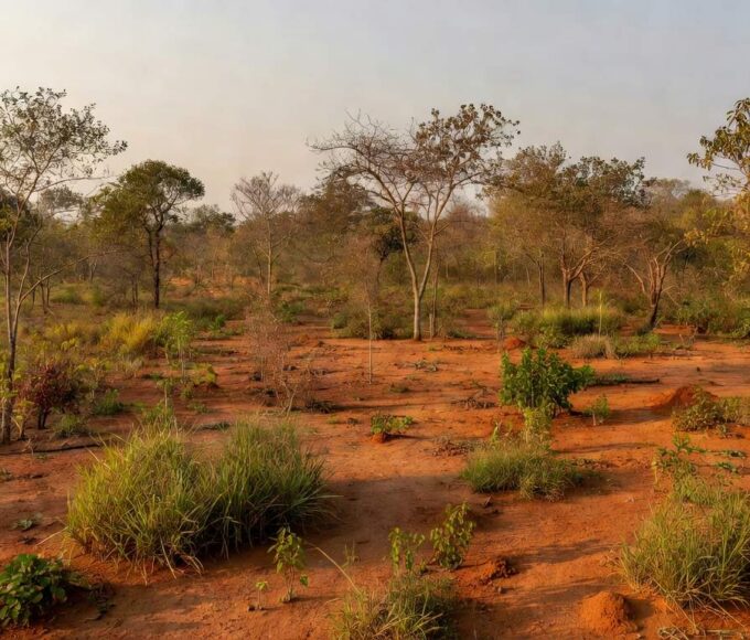 Área de reflorestamento no Cerrado do Distrito Federal para o Programa Reflorestar