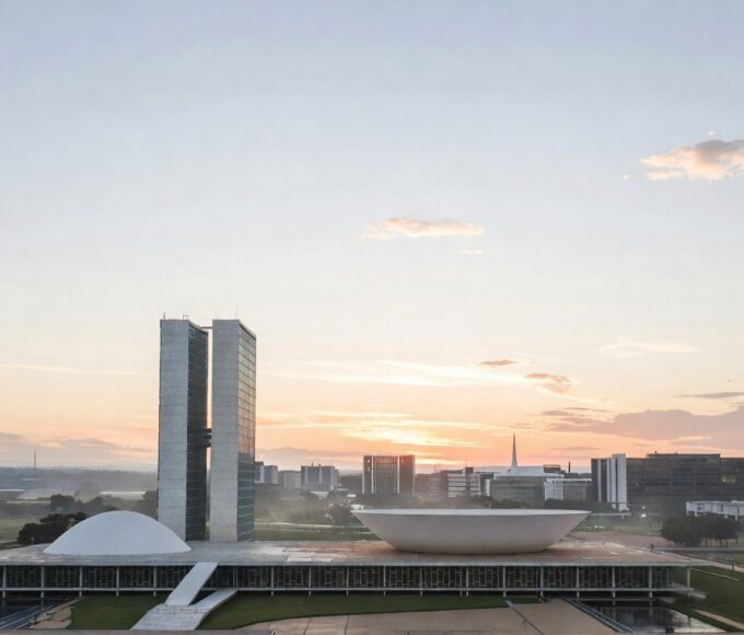 Vista do Congresso Nacional em Brasília representando o Dia dos Rolimistas no DF