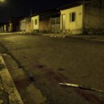 Rua residencial em Taguatinga, Distrito Federal, após incidente