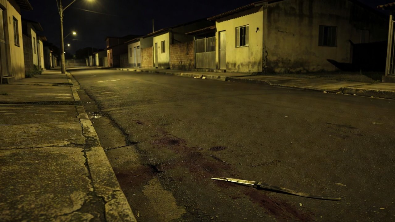 Rua residencial em Taguatinga, Distrito Federal, após incidente