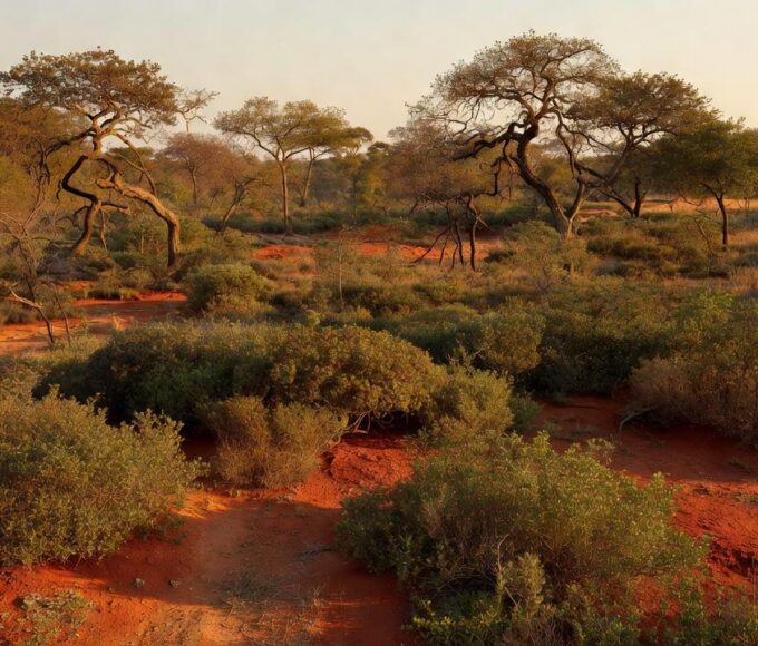 Área verde do cerrado representando o Parque Lobo-Guará em Brasília