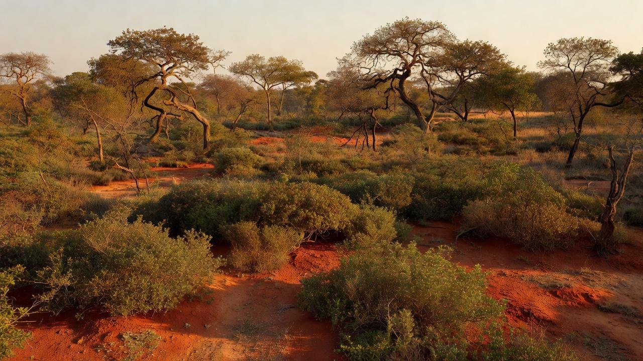 Área verde do cerrado representando o Parque Lobo-Guará em Brasília