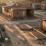 Área urbana de Ceilândia com infraestrutura precária e falhas estruturais no DF