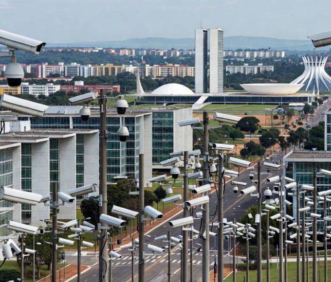 Câmeras de IA do sistema DF 360° instaladas em Brasília pela SSP-DF