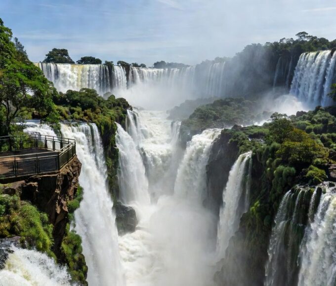 1 de 1 Imagem colorida mostra turista descendo de ponto nas Cataratas do Iguaçu para pegar telefone que havia caido - Metrópoles - Foto: Reprodução/Redes sociais