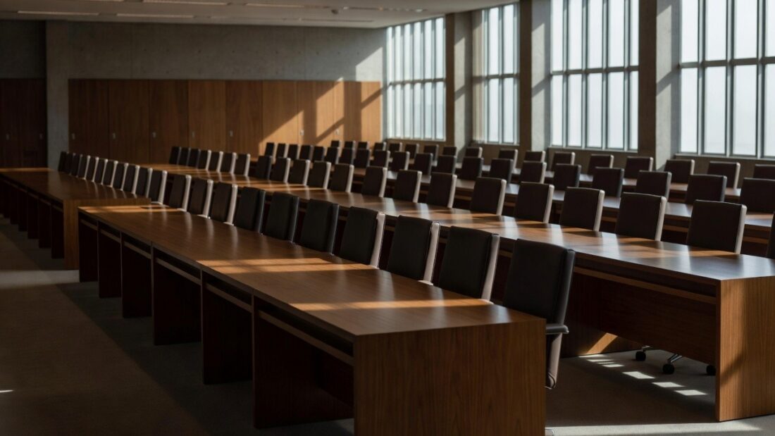 Sala de sessões da Câmara Legislativa de Brasília representando conselho de defesa do idoso