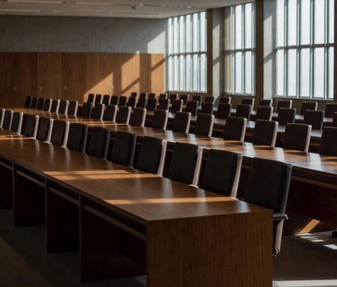 Sala de sessões da Câmara Legislativa de Brasília representando conselho de defesa do idoso