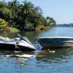Colisão entre jet ski e lancha no Lago Paranoá, Brasília
