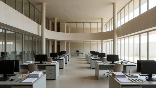 Documentos oficiais sobre mesa em escritório do QualificaDF no Distrito Federal