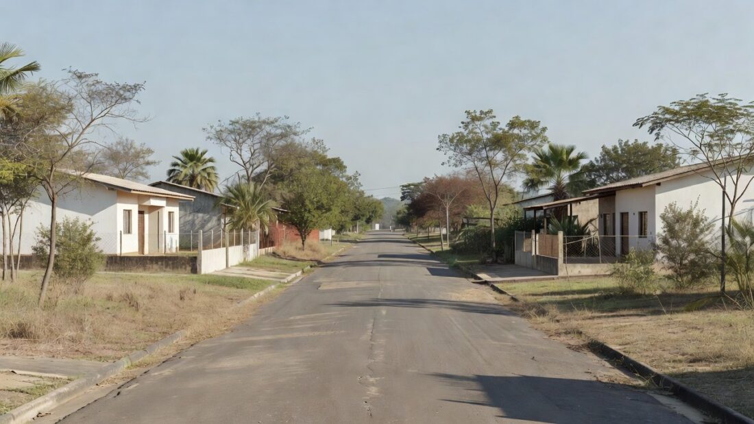 Rua residencial no Paranoá, Brasília, local de esfaqueamento