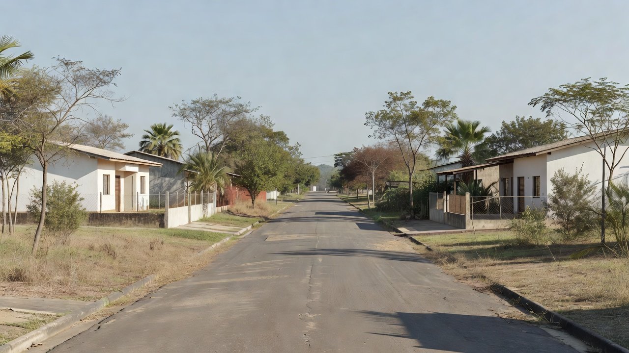 Rua residencial no Paranoá, Brasília, local de esfaqueamento