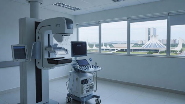 Equipamento de mamografia em hospital público do Distrito Federal para diagnóstico de câncer de mama