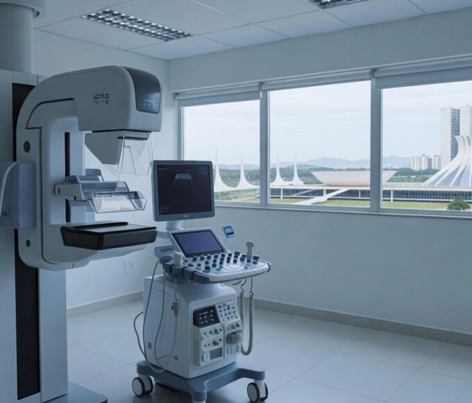 Equipamento de mamografia em hospital público do Distrito Federal para diagnóstico de câncer de mama