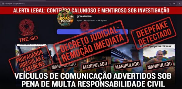Justiça eleitoral manda remover deepfakes contra candidato Tormin em Goiás