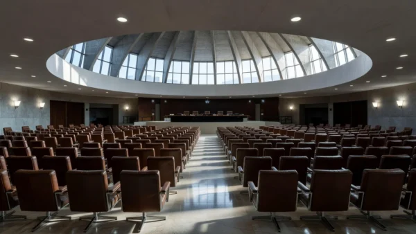 Plenário vazio da Câmara Legislativa do DF em sessão solene