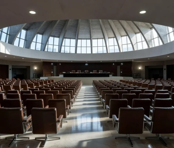 Plenário vazio da Câmara Legislativa do DF em sessão solene