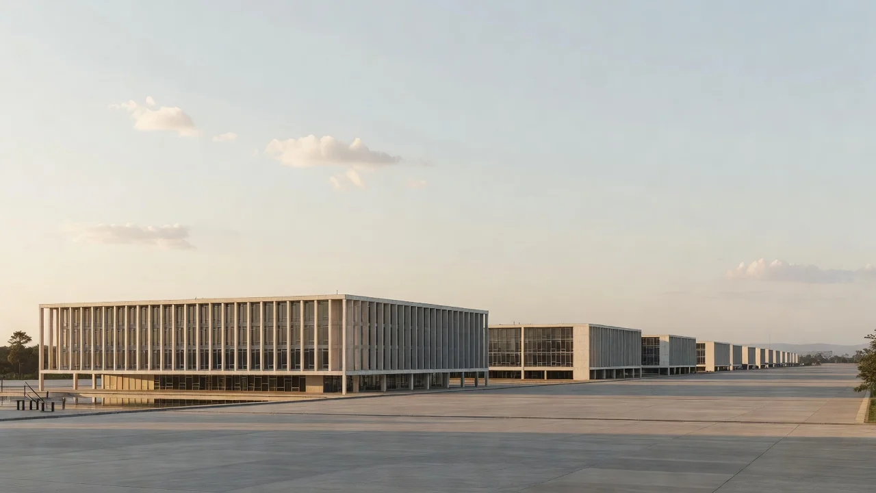 Esplanada dos Ministérios em Brasília representando crise na saúde e finanças do DF