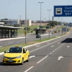 Táxi no corredor BRT Sul em Brasília autorizado por 90 dias