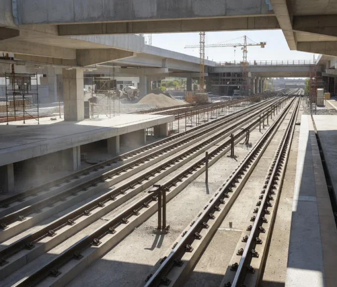 Estação de metrô em expansão em Brasília representando infraestrutura de transporte