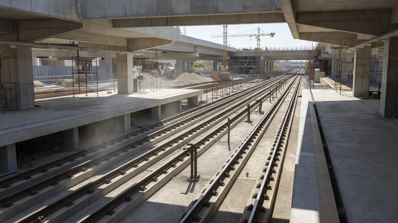 Estação de metrô em expansão em Brasília representando infraestrutura de transporte