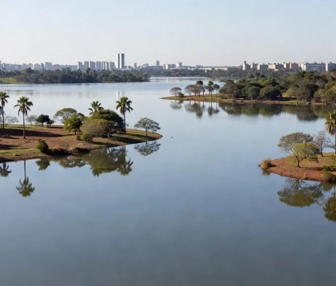 Lago Paranoá em Brasília após caso de afogamento