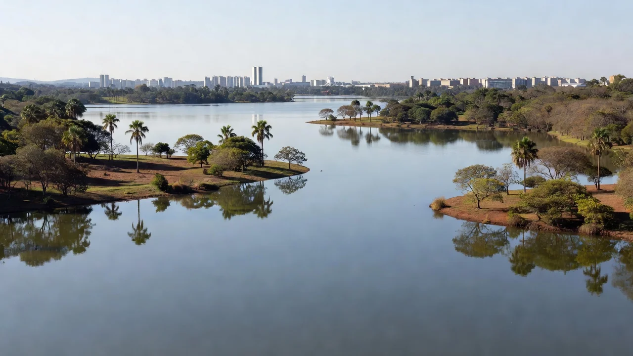 Lago Paranoá em Brasília após caso de afogamento