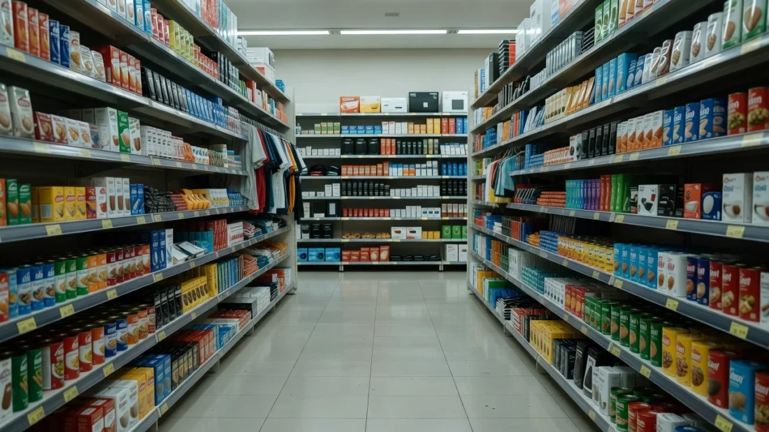 Interior de loja de departamentos brasileira representando ambiente de trabalho
