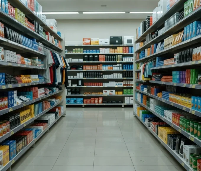 Interior de loja de departamentos brasileira representando ambiente de trabalho