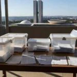Urnas eleitorais em Brasília representando pesquisa para governo do DF